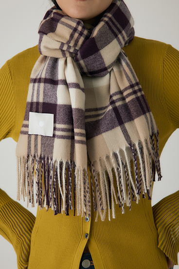 【crie conforto】カシミアタッチチェックストール