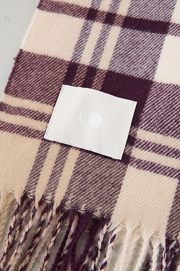 【crie conforto】カシミアタッチチェックストール 詳細画像