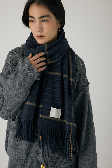 【crie conforto】カシミアタッチチェックストール