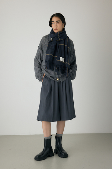 【crie conforto】カシミアタッチチェックストール 詳細画像