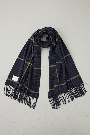 【crie conforto】カシミアタッチチェックストール 詳細画像