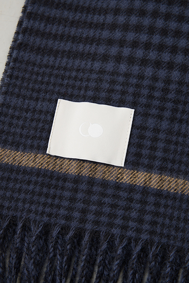 【crie conforto】カシミアタッチチェックストール 詳細画像