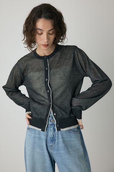 【crie conforto】シアーレイヤードカーディガン