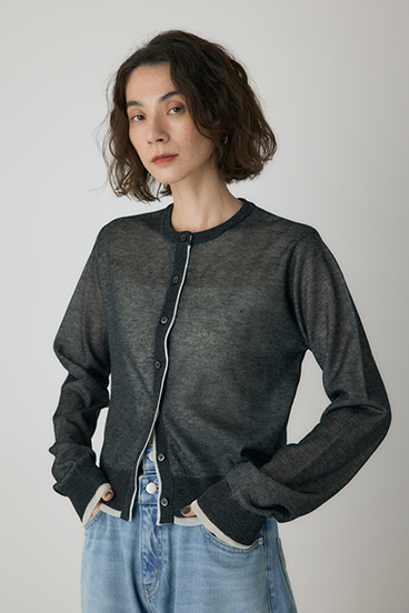 【crie conforto】シアーレイヤードカーディガン