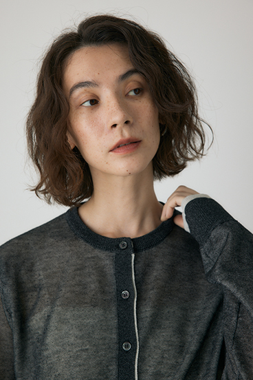 【crie conforto】シアーレイヤードカーディガン 詳細画像