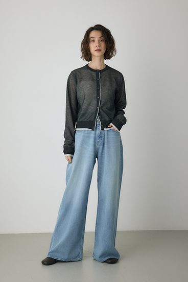 【crie conforto】シアーレイヤードカーディガン 詳細画像