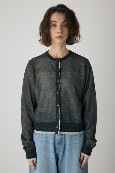 【crie conforto】シアーレイヤードカーディガン 詳細画像