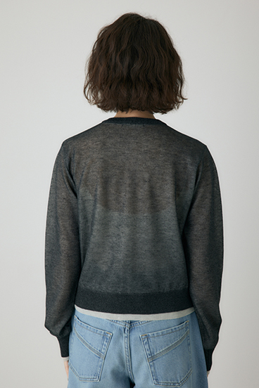 【crie conforto】シアーレイヤードカーディガン 詳細画像