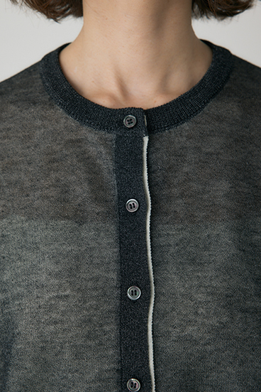 【crie conforto】シアーレイヤードカーディガン 詳細画像