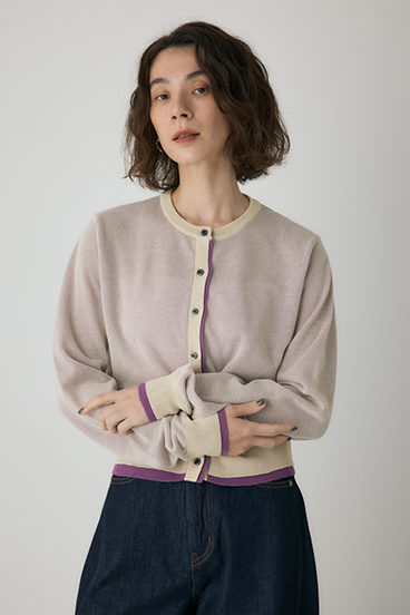 【crie conforto】シアーレイヤードカーディガン