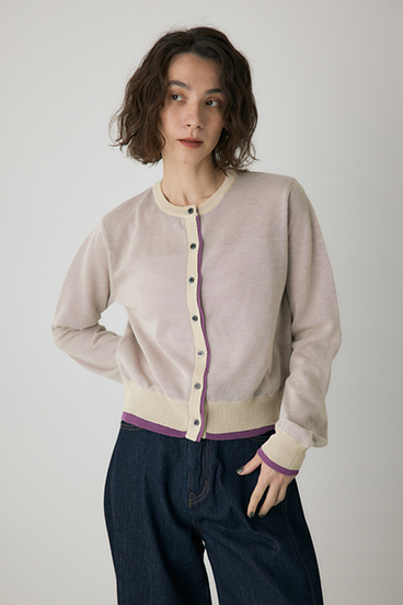 【crie conforto】シアーレイヤードカーディガン