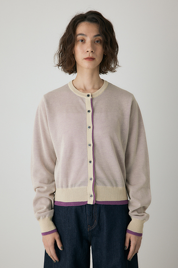 【crie conforto】シアーレイヤードカーディガン 詳細画像