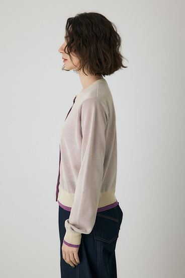 【crie conforto】シアーレイヤードカーディガン 詳細画像