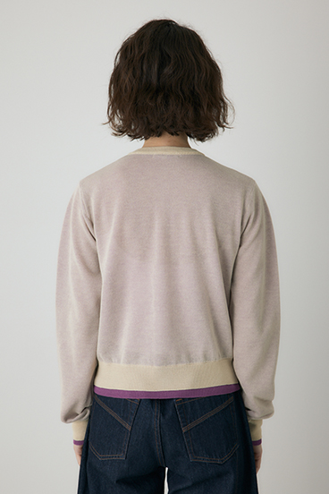 【crie conforto】シアーレイヤードカーディガン 詳細画像