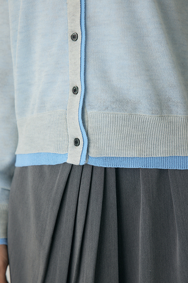 【crie conforto】シアーレイヤードカーディガン 詳細画像