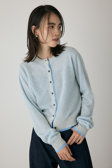 【crie conforto】シアーレイヤードカーディガン