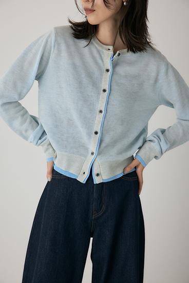 【crie conforto】シアーレイヤードカーディガン 詳細画像