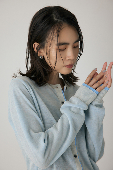 【crie conforto】シアーレイヤードカーディガン 詳細画像