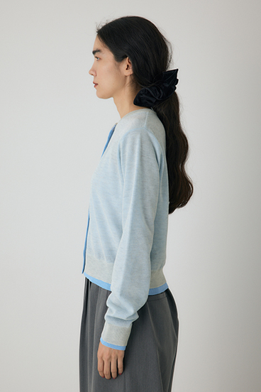 【crie conforto】シアーレイヤードカーディガン 詳細画像