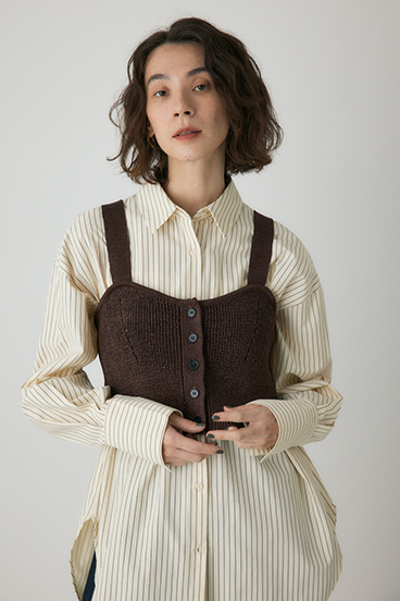 【crie conforto】ストローヤーンビスチェ