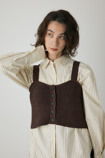 【crie conforto】ストローヤーンビスチェ 詳細画像