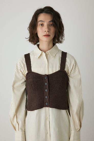 【crie conforto】ストローヤーンビスチェ 詳細画像