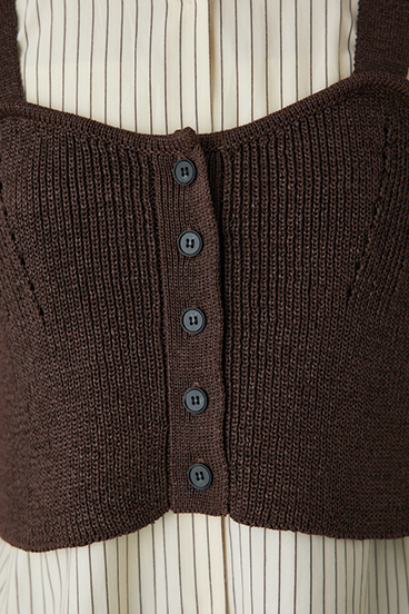 【crie conforto】ストローヤーンビスチェ 詳細画像