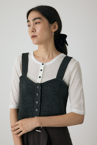 【crie conforto】ストローヤーンビスチェ 詳細画像