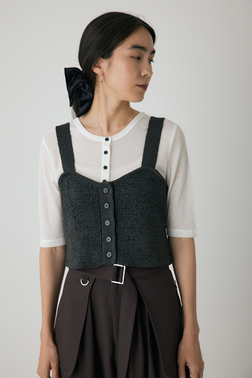 【crie conforto】ストローヤーンビスチェ 詳細画像