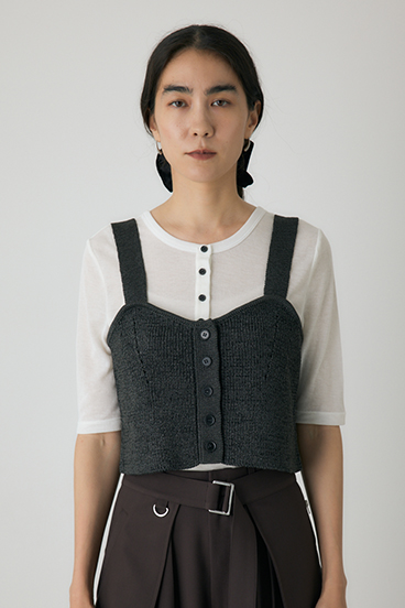 【crie conforto】ストローヤーンビスチェ 詳細画像