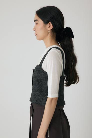 【crie conforto】ストローヤーンビスチェ 詳細画像