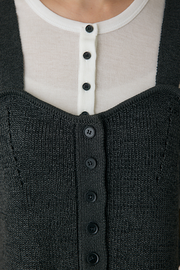 【crie conforto】ストローヤーンビスチェ 詳細画像