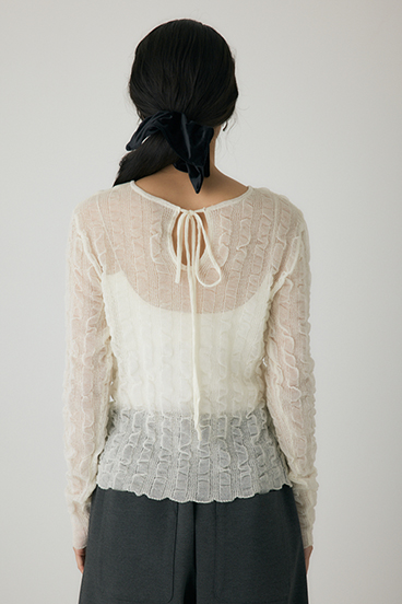 【crie conforto】シャーリングシアーニット 詳細画像