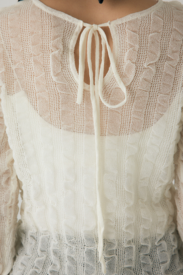 【crie conforto】シャーリングシアーニット 詳細画像