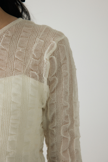 【crie conforto】シャーリングシアーニット 詳細画像