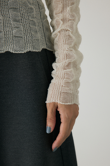 【crie conforto】シャーリングシアーニット 詳細画像