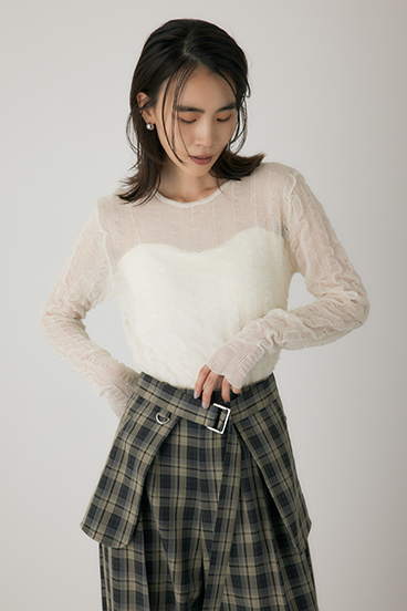 【crie conforto】シャーリングシアーニット