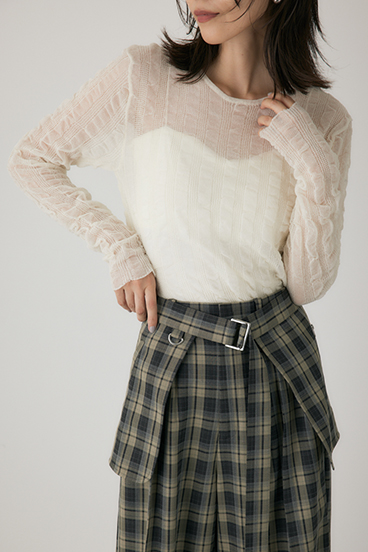 【crie conforto】シャーリングシアーニット 詳細画像