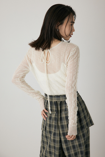 【crie conforto】シャーリングシアーニット 詳細画像