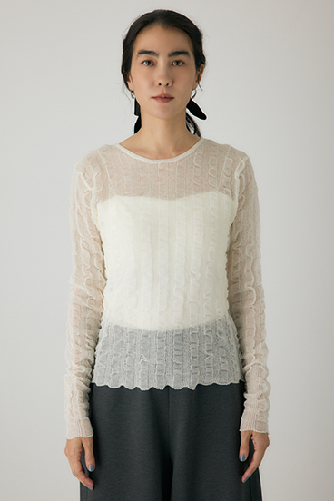 【crie conforto】シャーリングシアーニット 詳細画像