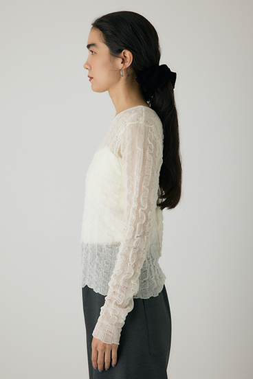 【crie conforto】シャーリングシアーニット 詳細画像