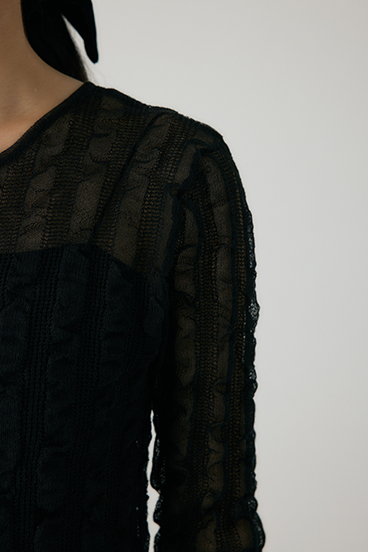 【crie conforto】シャーリングシアーニット 詳細画像