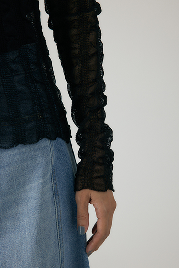 【crie conforto】シャーリングシアーニット 詳細画像