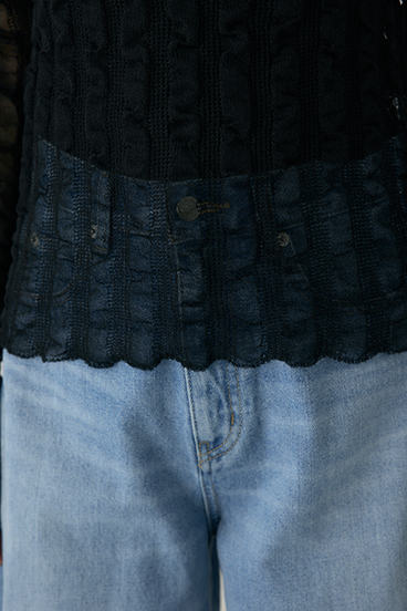 【crie conforto】シャーリングシアーニット 詳細画像