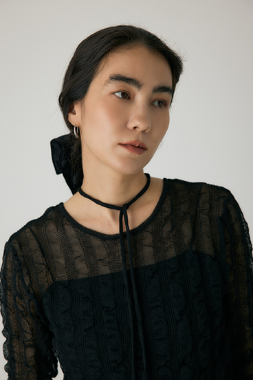 【crie conforto】シャーリングシアーニット 詳細画像