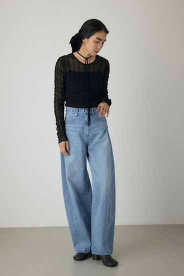 【crie conforto】シャーリングシアーニット 詳細画像