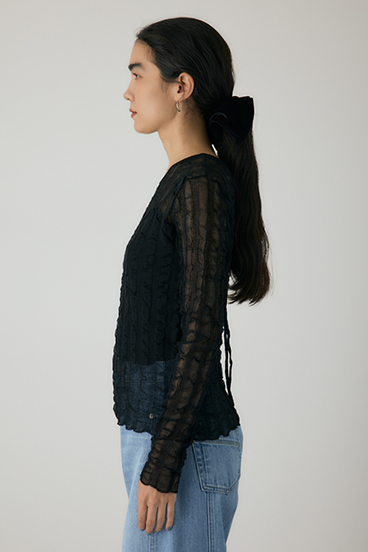 【crie conforto】シャーリングシアーニット 詳細画像