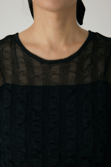 【crie conforto】シャーリングシアーニット 詳細画像