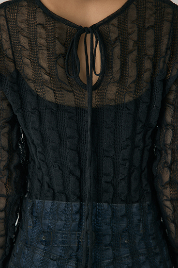 【crie conforto】シャーリングシアーニット 詳細画像