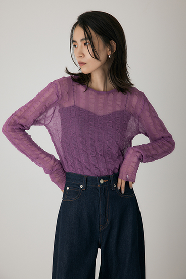 【crie conforto】シャーリングシアーニット